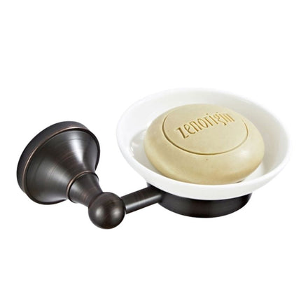 Wand zeephouder van messing en keramiek