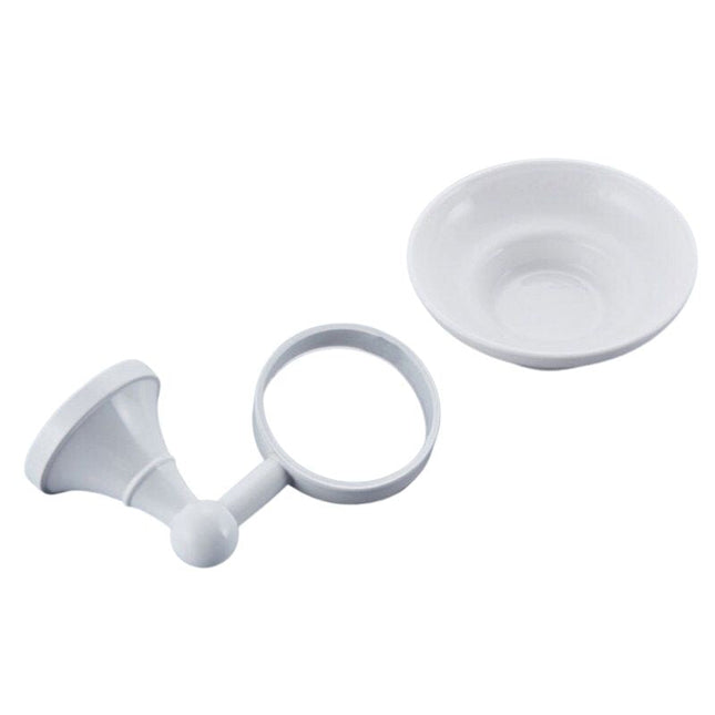 Wand zeephouder van messing en keramiek