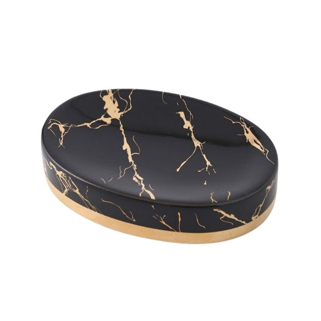 Ovaal zeepbakje met marmerlook