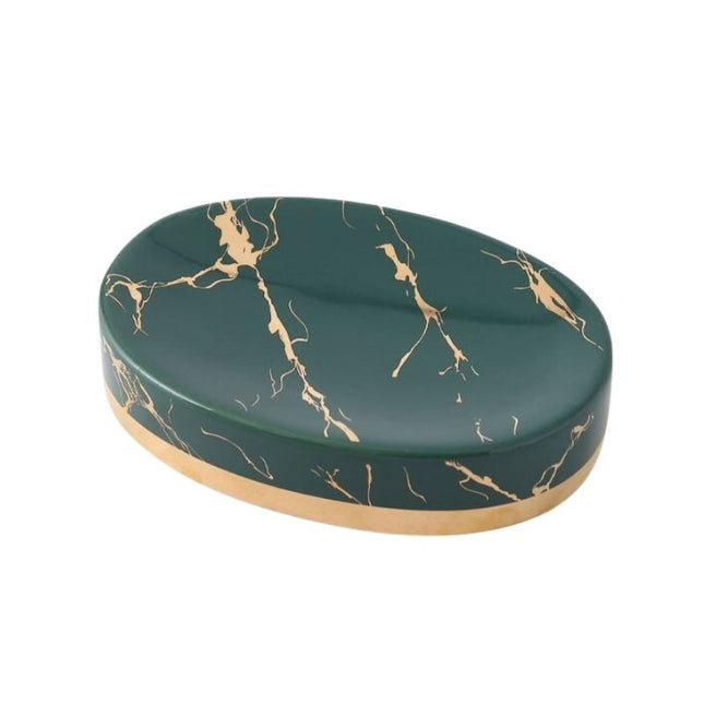 Ovaal zeepbakje met marmerlook