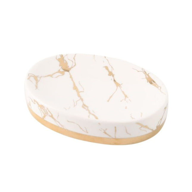 Ovaal zeepbakje met marmerlook