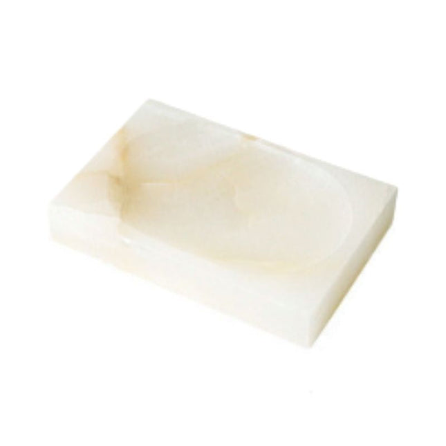 Wit marmeren zeepbakje voor wastafel