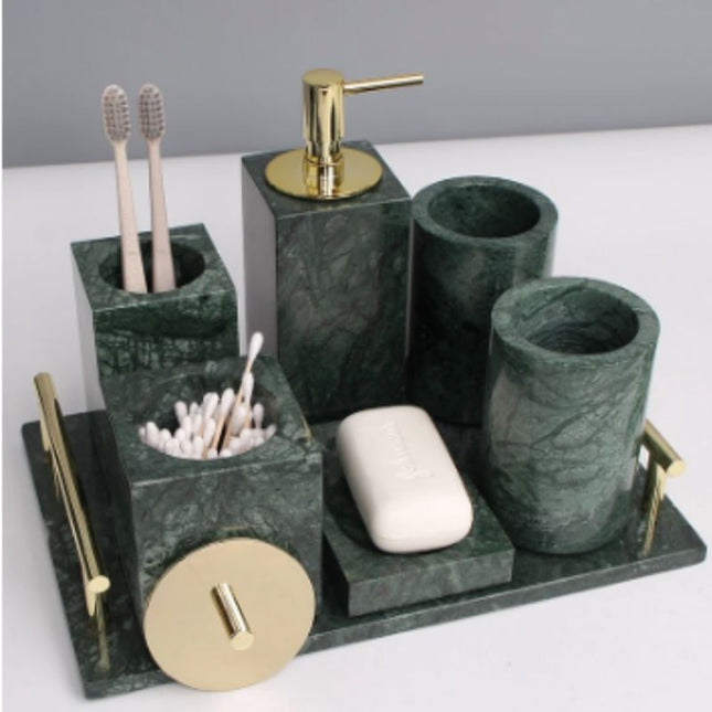 Groene marmeren zeepschaal voor badkamer