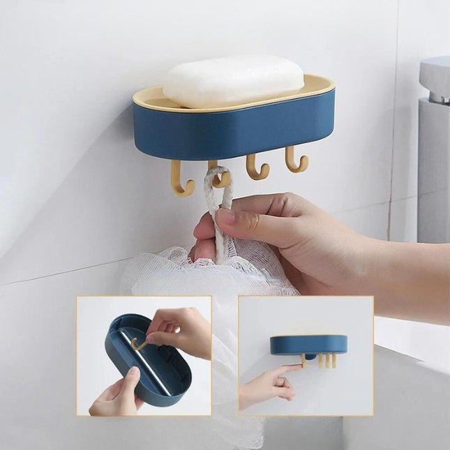 Wand zeephouder met 5 haakjes