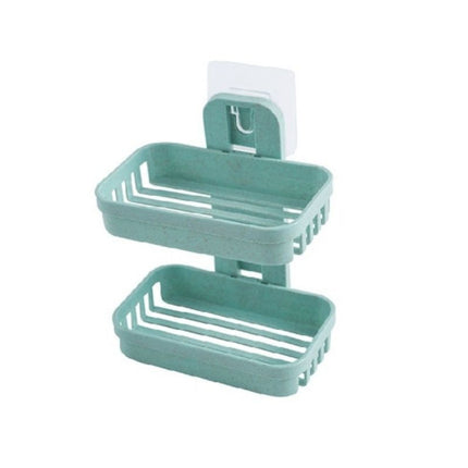 Zelfklevende dubbele zeephouder badkamer