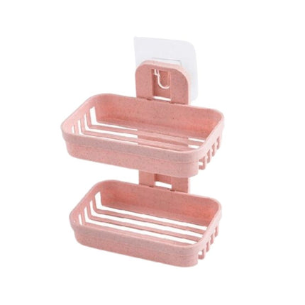 Zelfklevende dubbele zeephouder badkamer