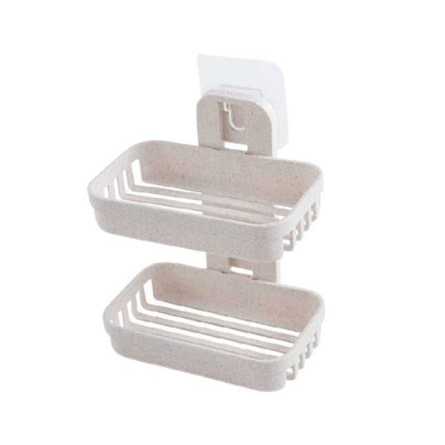 Zelfklevende dubbele zeephouder badkamer