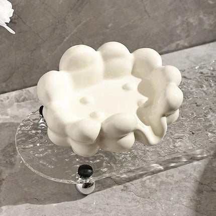 Keramische zeephouder in wolkvorm