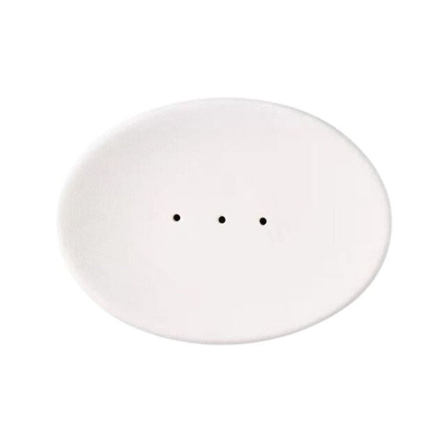 Ovaal keramieken zeepbakje met gaatjes