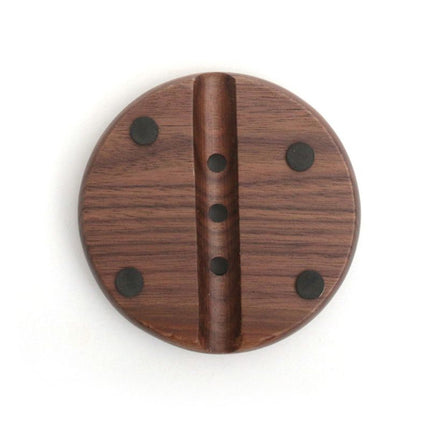 Rond houten zeepbakje met afvoergaatjes