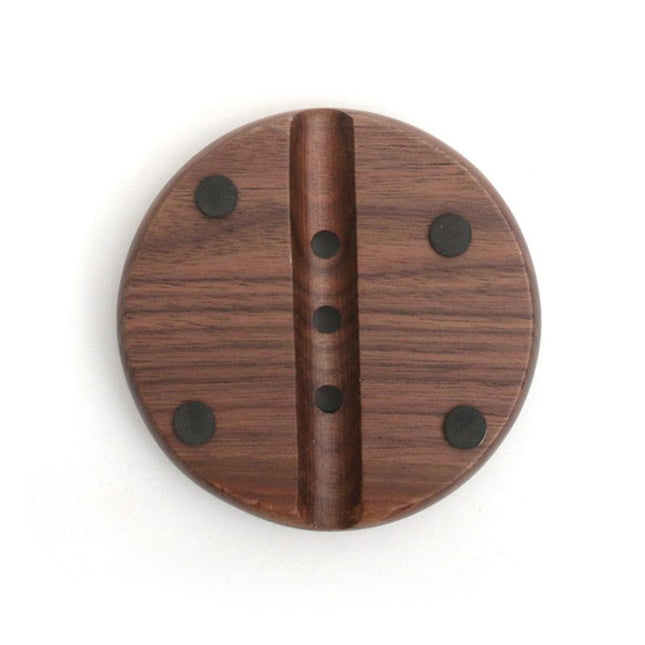 Rond houten zeepbakje met afvoergaatjes