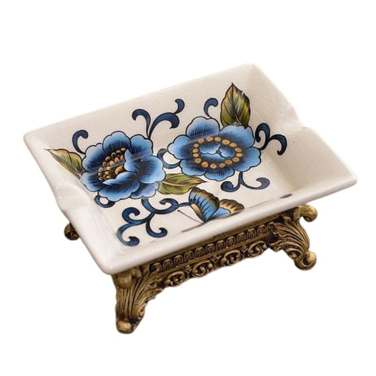 Vintage zeepbakje met bloemen patroon