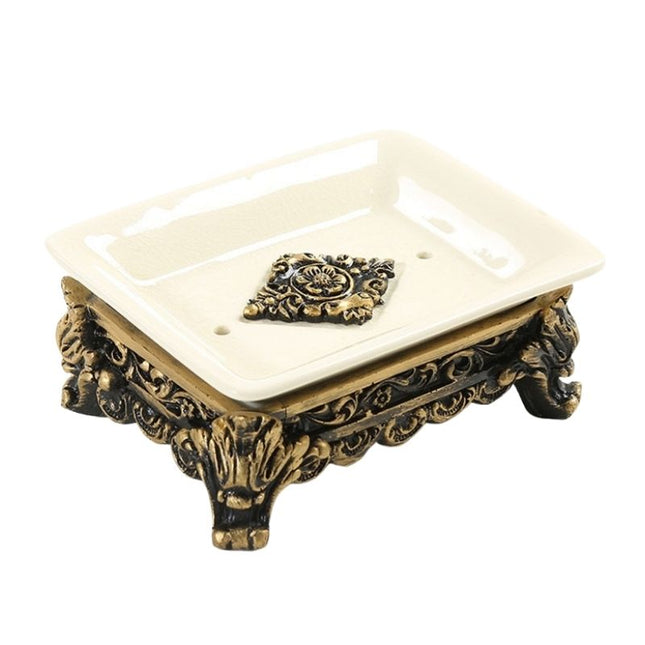 Brocante zeepbakje van hars