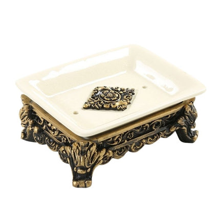 Brocante zeepbakje van hars