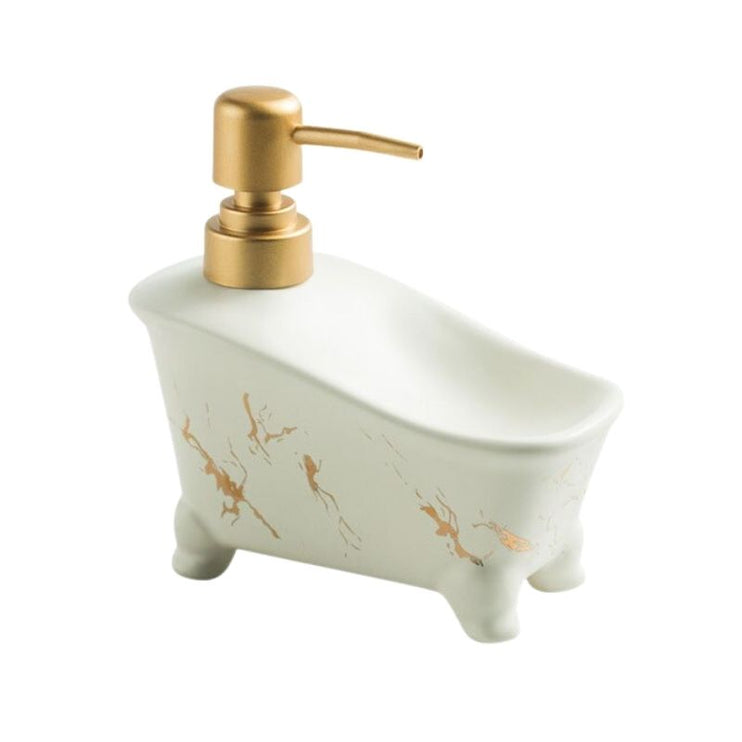 Zeepdispenser badkuip marmerlook met zeephouder