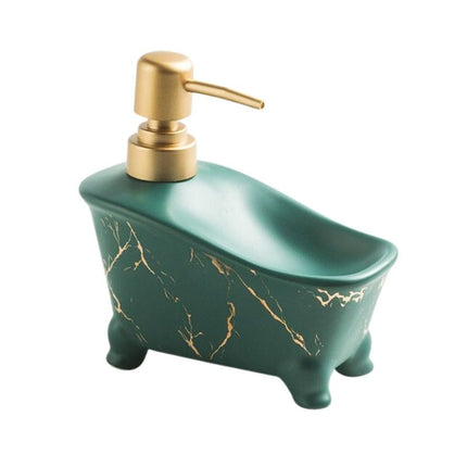 Zeepdispenser badkuip marmerlook met zeephouder