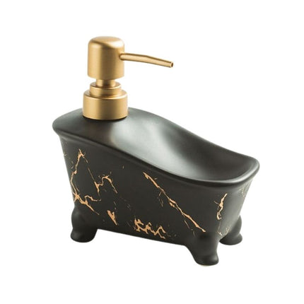 Zeepdispenser badkuip marmerlook met zeephouder