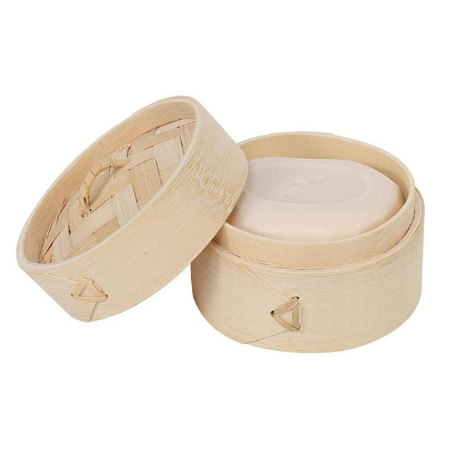 Handgemaakt bamboe zeepdoosje met deksel