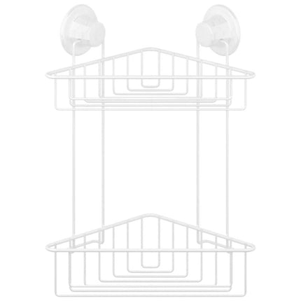 Dubbel hoek doucherek met zuignappen