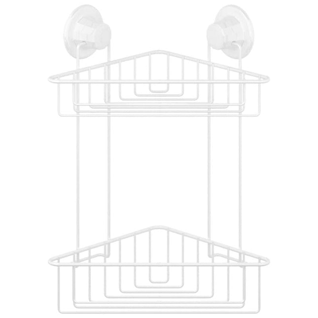 Dubbel hoek doucherek met zuignappen