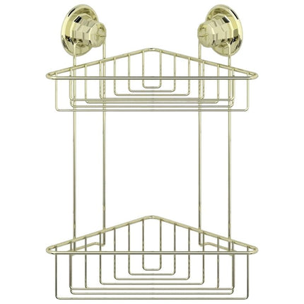 Dubbel hoek doucherek met zuignappen