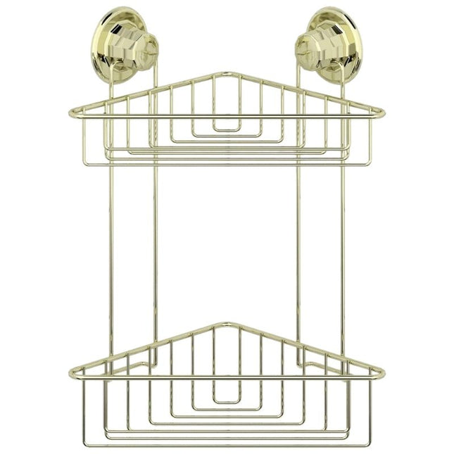 Dubbel hoek doucherek met zuignappen