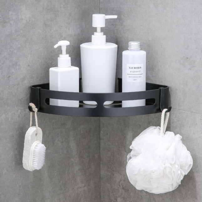 Zwart hoek doucherek voor in de douche