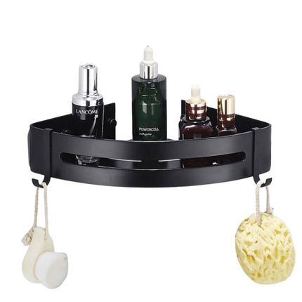 Zwart hoek doucherek voor in de douche